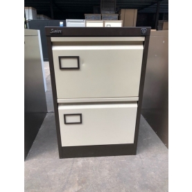 Second-hand Silverline 2 drawer filing cabinet COFFEE/CREAM