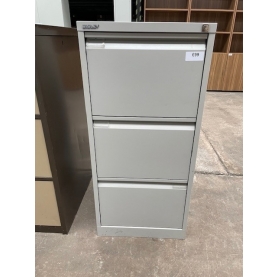 Second-hand Bisley 3 drawer Filing Cabinet GREY