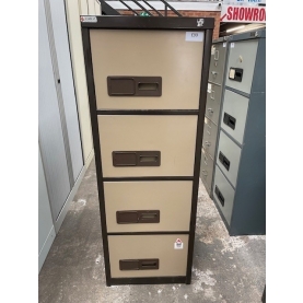 Second-hand Sheer Pride 4 drawer filing cabinet COFFEE/CREAM