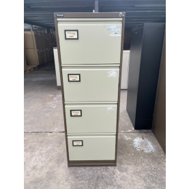 Second-hand Triumph 4 drawer filing cabinet COFFEE/ CREAM