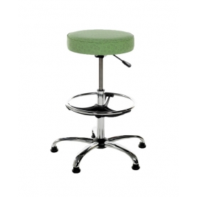 Extra high round swivel stool with a chrome base