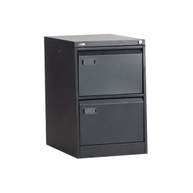 2-drawer steel filing cabinet BLACK