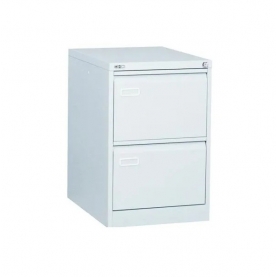 2-drawer steel filing cabinet white
