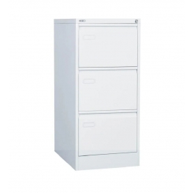 3-drawer steel filing cabinet white