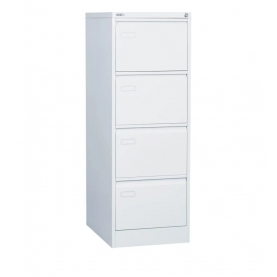 4-drawer steel filing cabinet in white