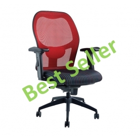High back Mesh chair with synchro mechanism BLACK BASE