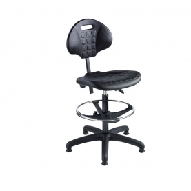 Extra high polyurethane laboratory swivel chair