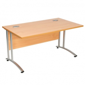Aston 1400 rectangle desk cantilever end