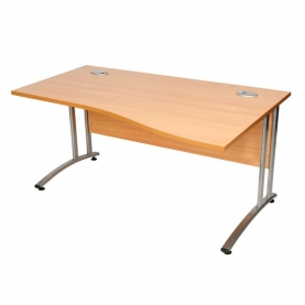 Aston 1400 right-hand wave desk cantilever end