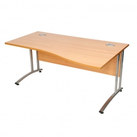Aston 1600 right-hand wave desk cantilever end