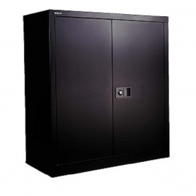 Bisley (E402A01) 1000H 2-door cupboard with 1 shelf in black