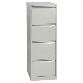 Bisley (1643) BS4E 4-drawer filing cabinet in grey