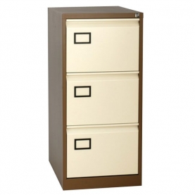 Bisley (AOC3) contract 3-drawer filing cabinet coffee/cream