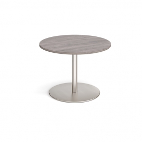 Grey Oak Top With Brushed Steel Base
