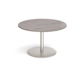 Grey Oak Top With Brushed Steel Base