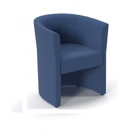 Fabric Single Tub Chair Blue