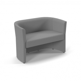 Fabric Double Tub Chair Grey