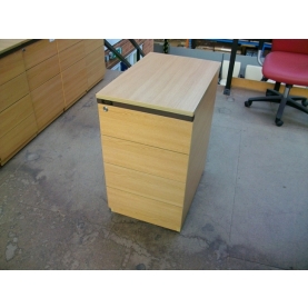 Second-hand Desk Height 3 drawer pedestal LIGHT OAK