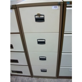 Second-hand 4 drawer filing cabinet COFFEE CREAM