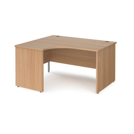 Himley 1400 L/H Panel End Crescent Desk Beech