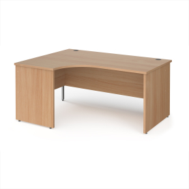Himley 1600 L/H Panel End Crescent Desk Beech