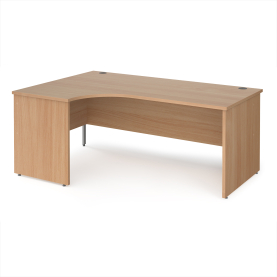 Himley 1800 L/H Panel End Crescent Desk Beech