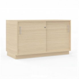 Beckbury 1200 x 600 desk high sliding door cupboard