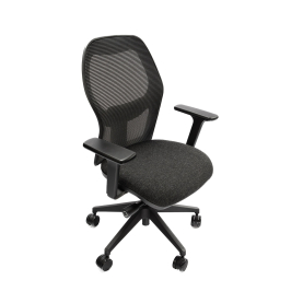 High Back Mesh Chair with Synchro Mechanism and Adjustable Arms 