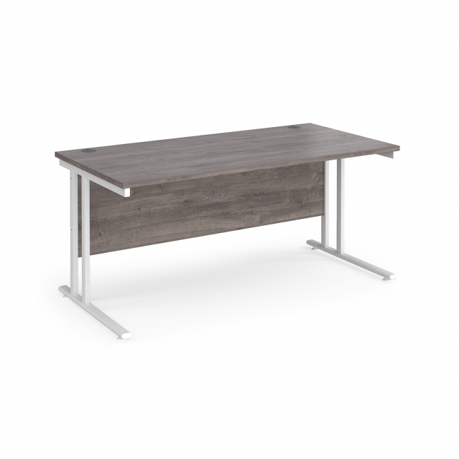 MISTRAL Silver Cantilever Leg Office Desk 1000x600mm - D-MC610S