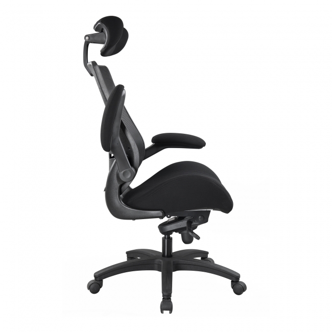 Heavy Duty Mesh Operator Chair in Black Fabric Executive Chairs