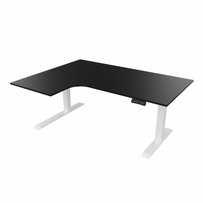 WHITE FRAME L/H Dual Motor Electrically Adjustable Premium Sit-Stand ...