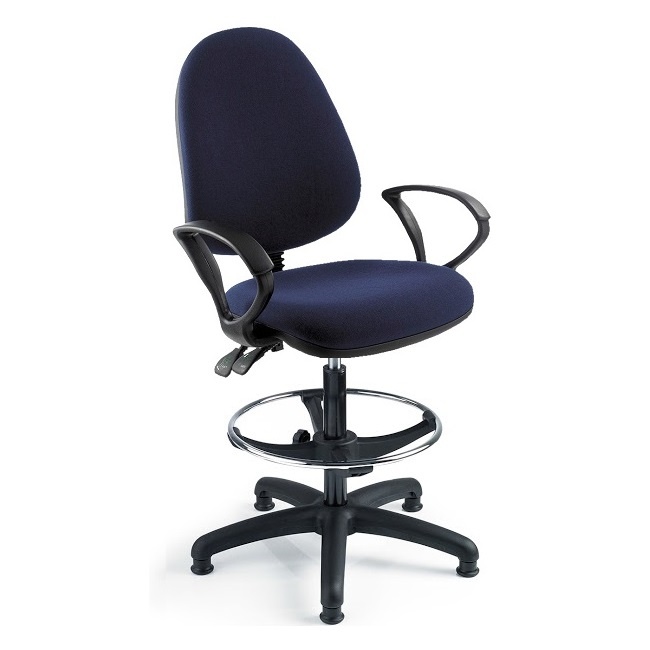Draftsman chair with store arms