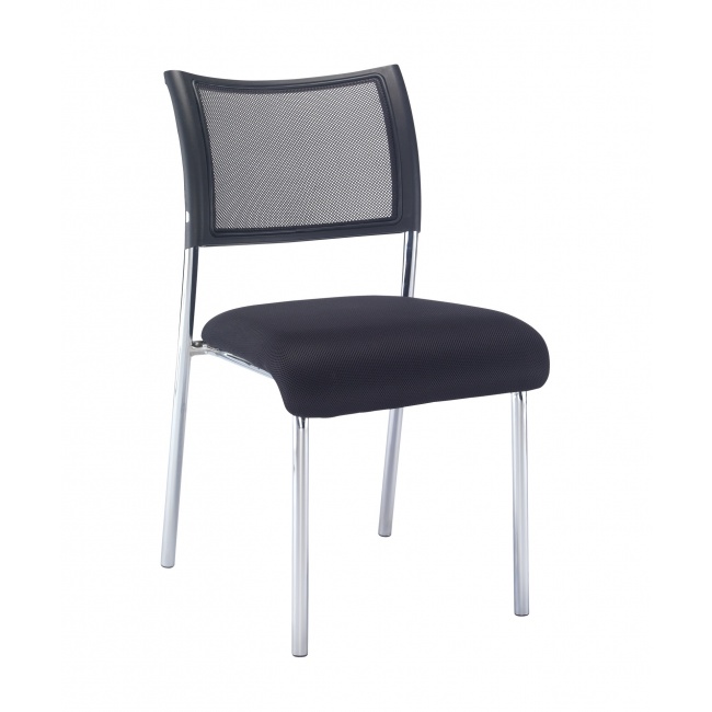 Chrome Framed 4 Legged Mesh Back Chair