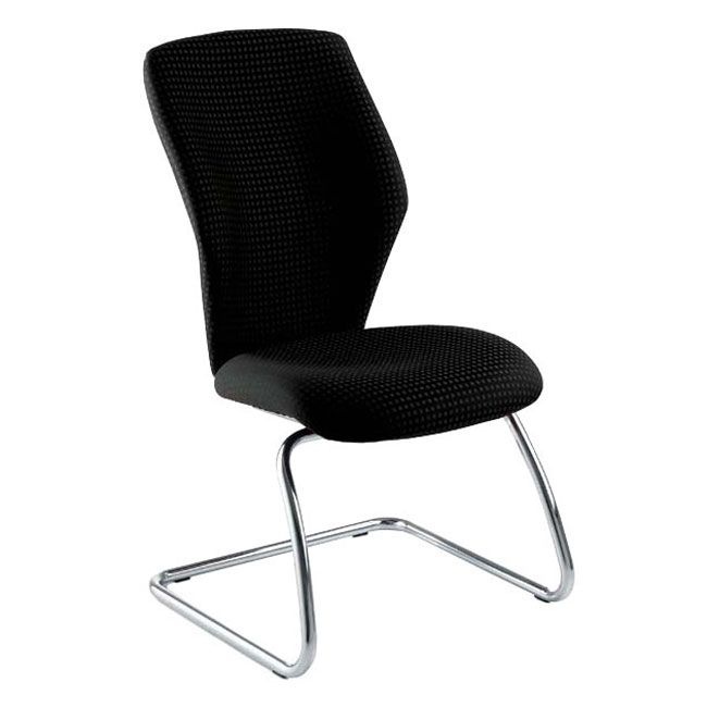 High Back Visitors Chair Chrome Cantilever Base