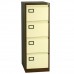 Bisley (AOC4) contract 4-drawer filing cabinet COFFEE/CREAM