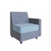 Reception Chair With Left Fixed Arm Faux Leather
