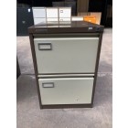 Second-hand 2 drawer filing cabinet COFFEE/CREAM