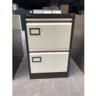 Second-hand Silverline 2 drawer filing cabinet COFFEE/CREAM