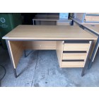 Second-hand 1200mm Single Pedestal Desk Oak