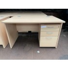 Second-hand Beckbury 1200 Panel Desk with 3D Mobile Pedestal BEECH