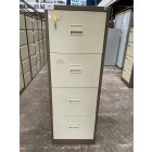 Second-hand 4 drawer filing cabinet COFFEE/CREAM
