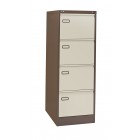 4-drawer steel filing cabinet in coffee cream