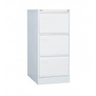 3-drawer steel filing cabinet white