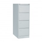 4-drawer steel filing cabinet in grey