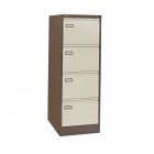 4-drawer steel filing cabinet in coffee cream
