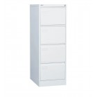 4-drawer steel filing cabinet in white