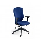 Extra high back ergonomic chair with black ABS base