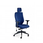 Extra high back ergonomic chair with headrest & black ABS base