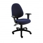 High Back Task Chair with HA Arms BLACK BASE