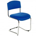 Chrome cantilever side chair